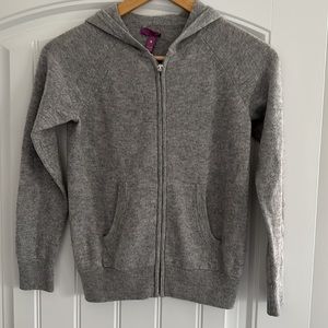 Cashmere zip up hoodie